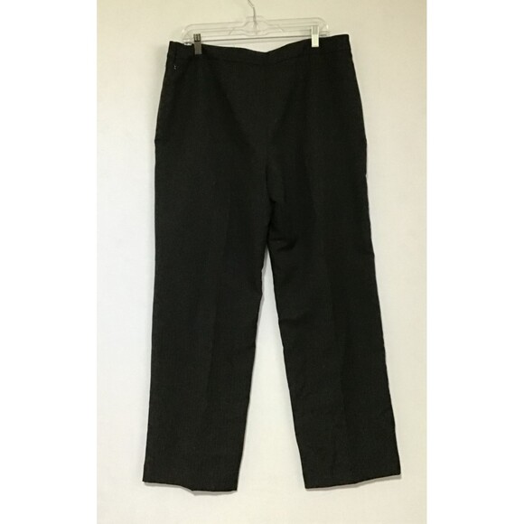 Jones Wear Suit Trouser Pants Womens 14 Black Pinstripe Wide Leg Professional - Picture 4 of 12